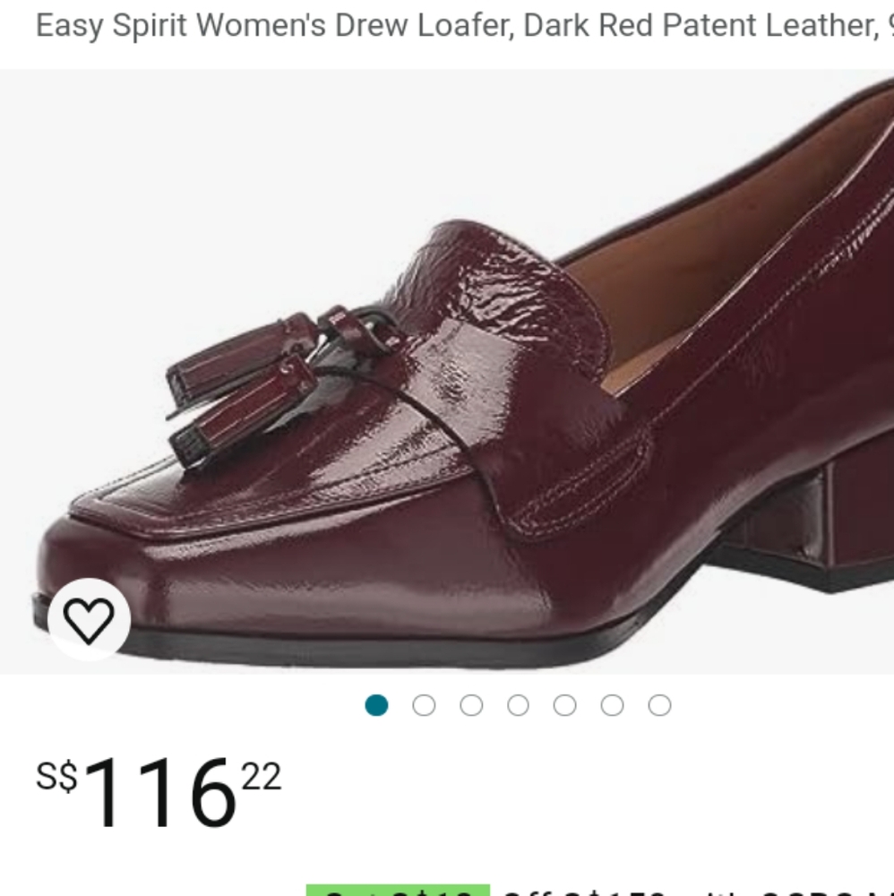 Easy Spirit Women's Drew Loafers,  Dark Red Patent Leather 10M - Picture 16 of 16